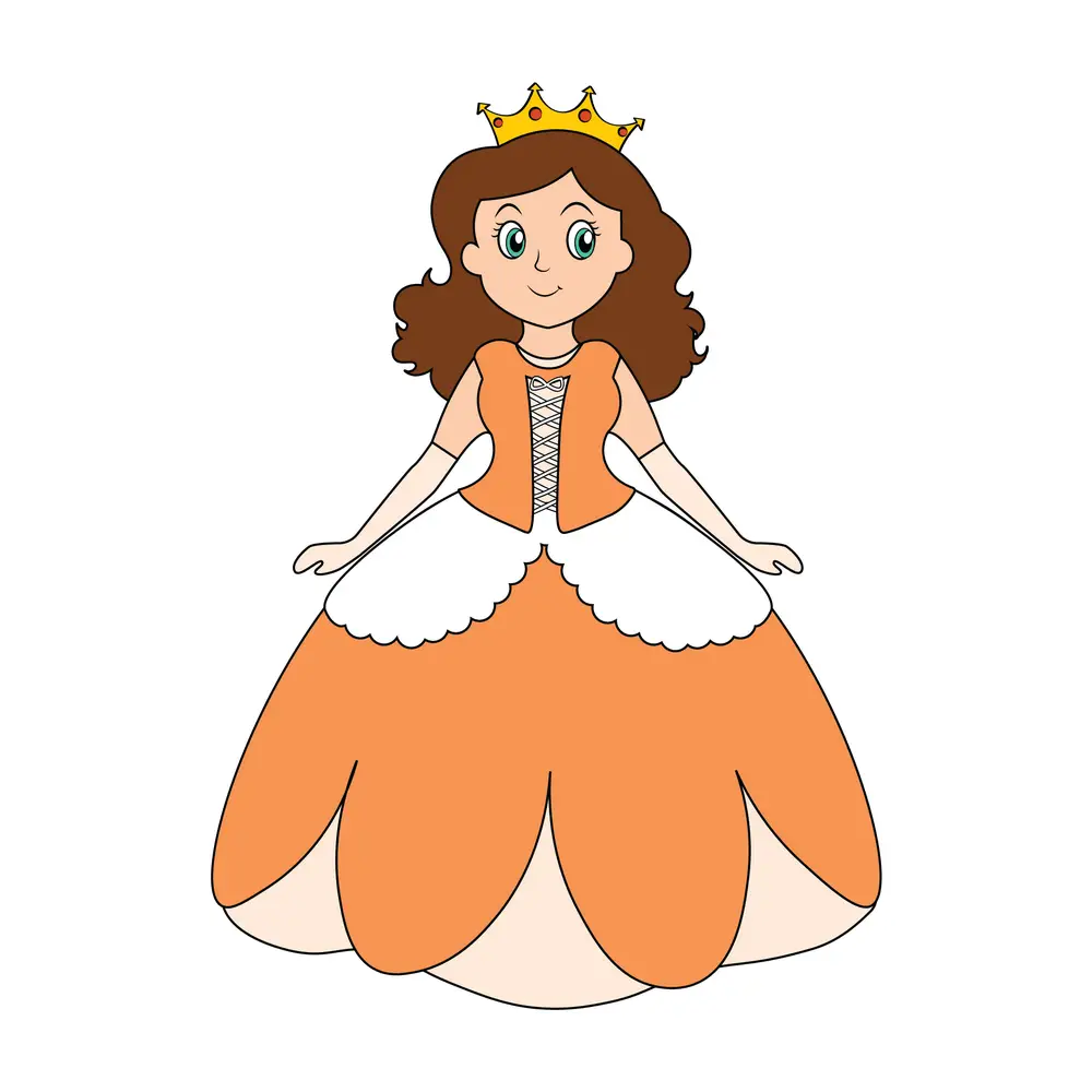 How to Draw A Princess Step by Step Step  10