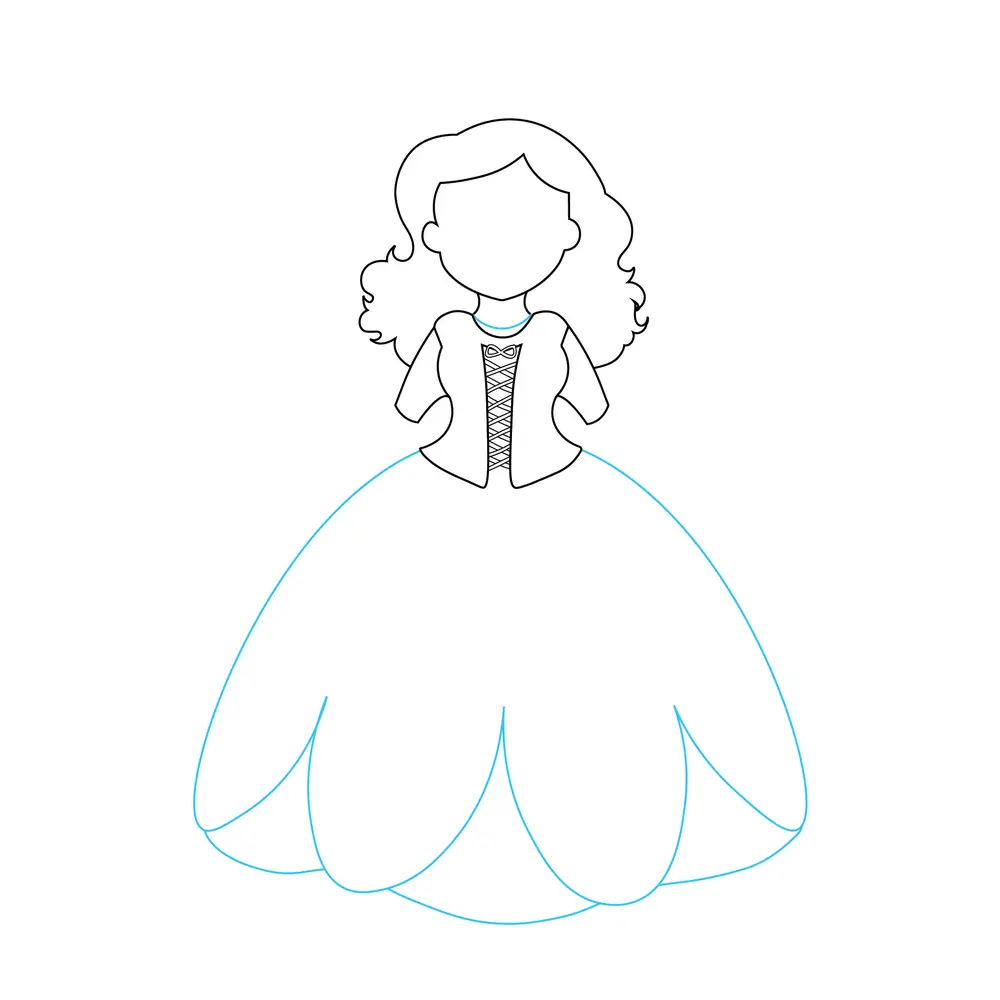 How to Draw A Princess Step by Step Step  5