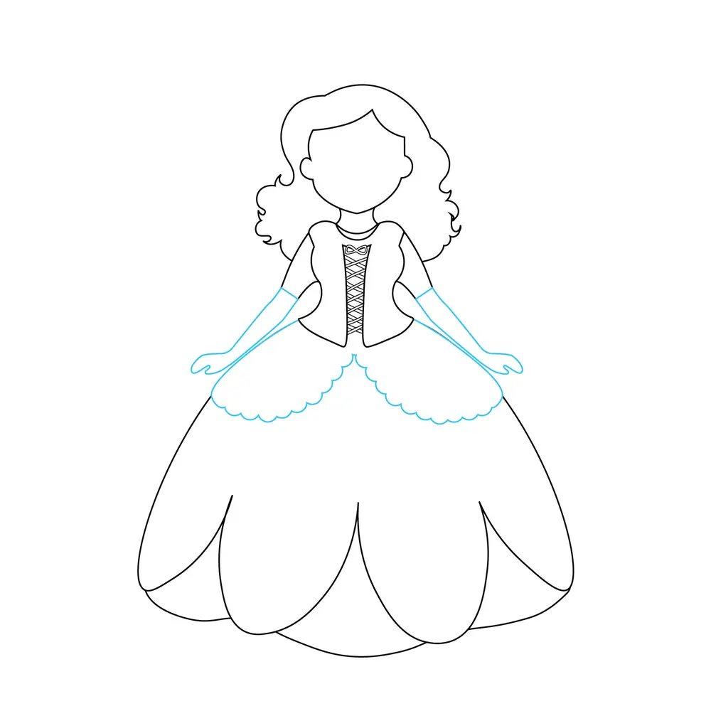 How to Draw A Princess Step by Step Step  6