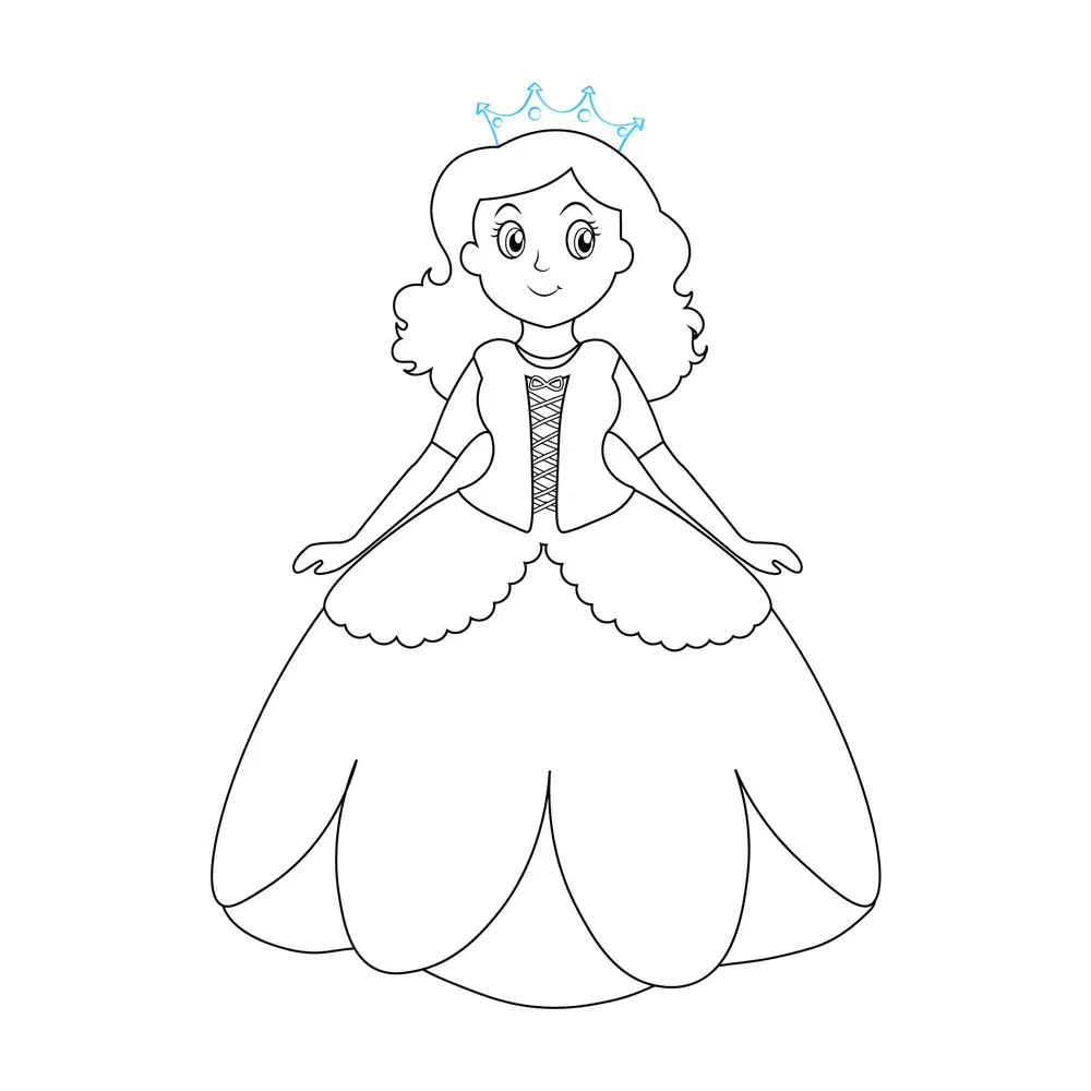 How to Draw A Princess Step by Step Step  8