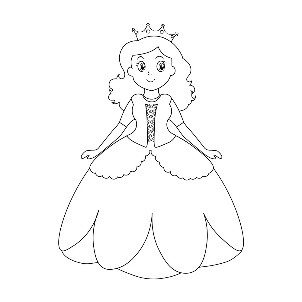 How to Draw A Princess Step by Step Step  9