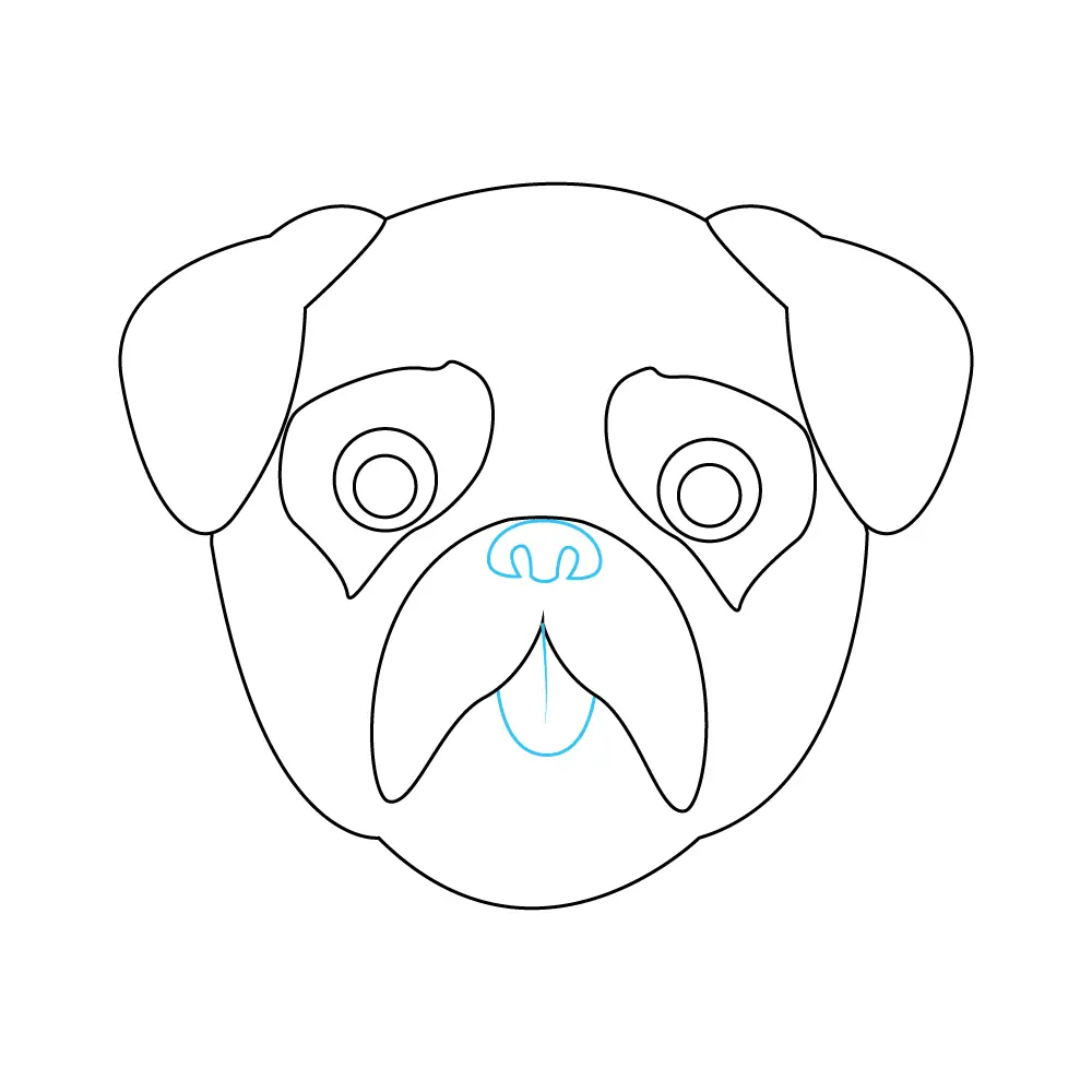 How to Draw A Pug Face Step by Step Step  7