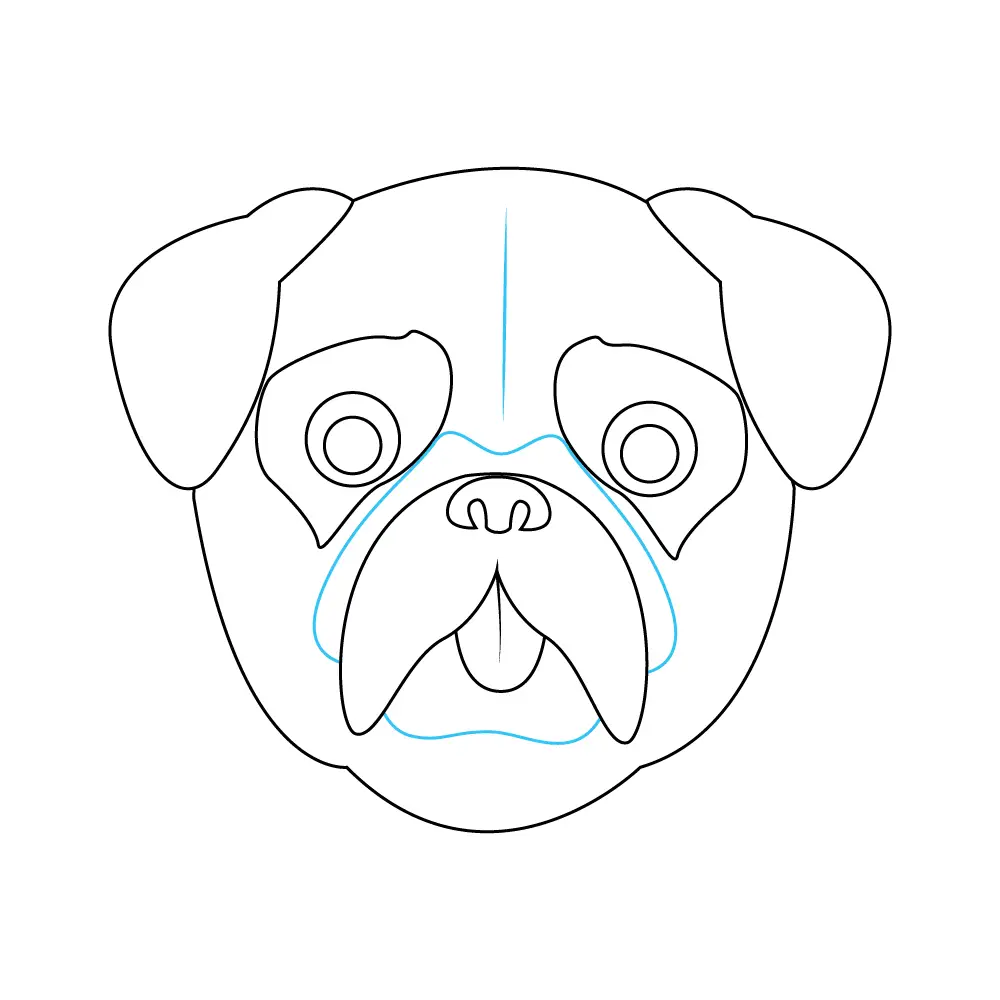 How to Draw A Pug Face Step by Step Step  8