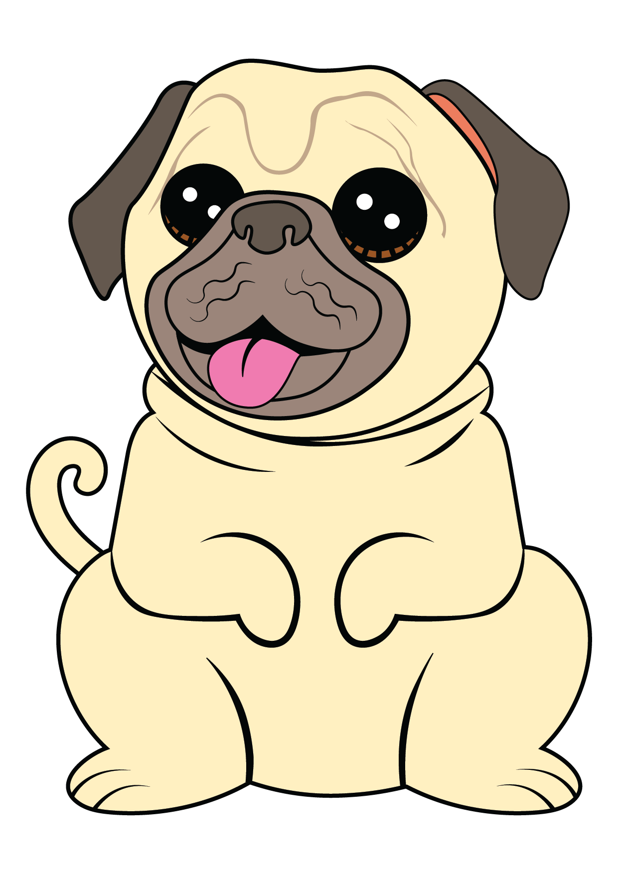 How to Draw A Pug Step by Step Printable