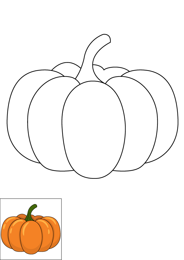 How to Draw A Pumpkin Step by Step Printable Color