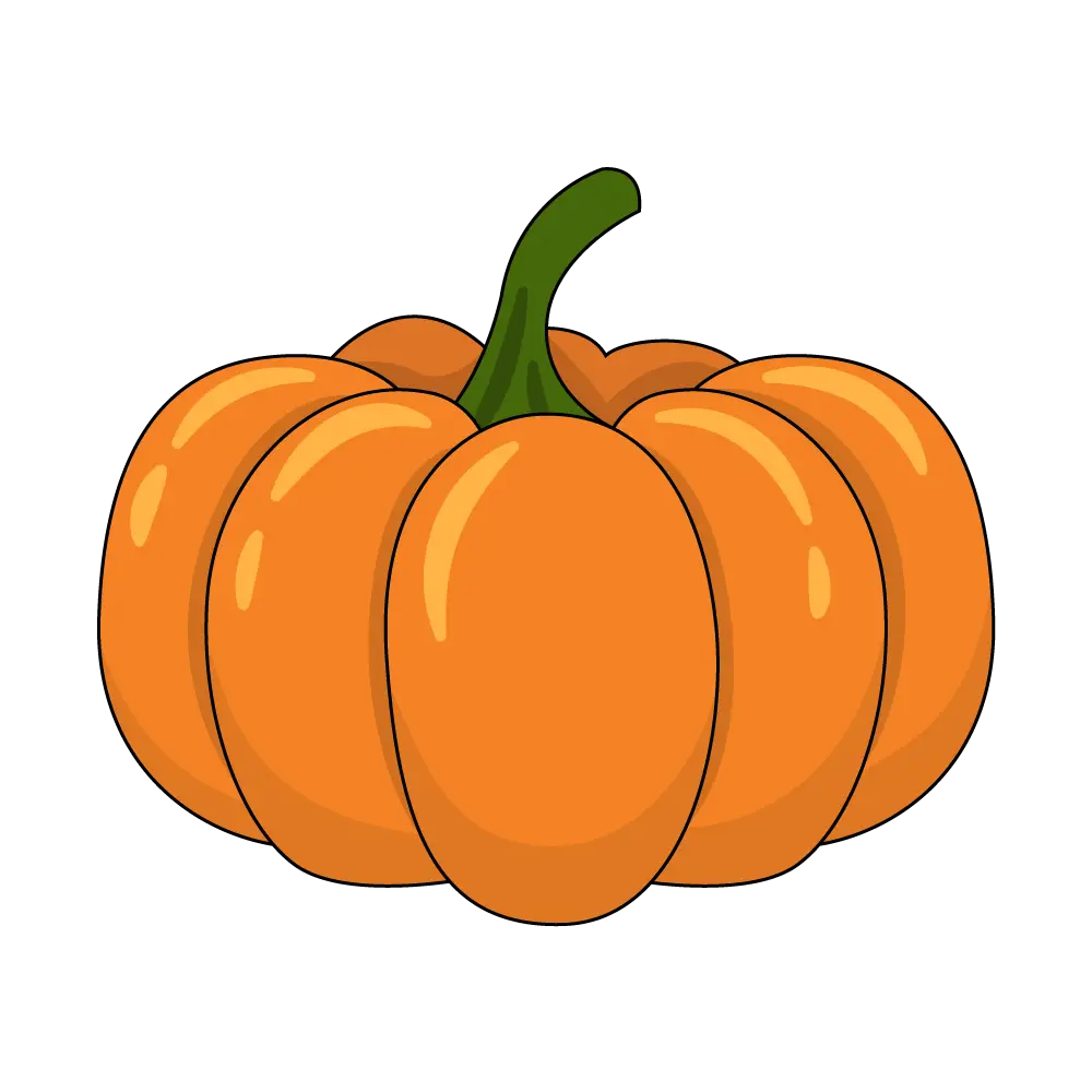 How to Draw A Pumpkin Step by Step Thumbnail