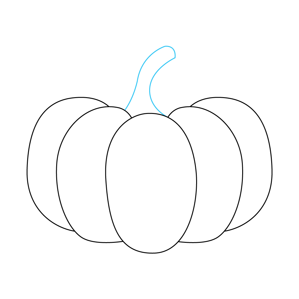 How to Draw A Pumpkin Step by Step Step  7