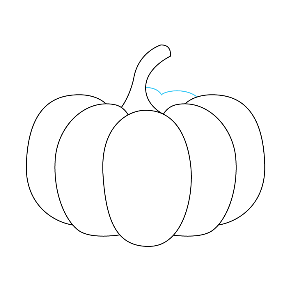 How to Draw A Pumpkin Step by Step Step  8