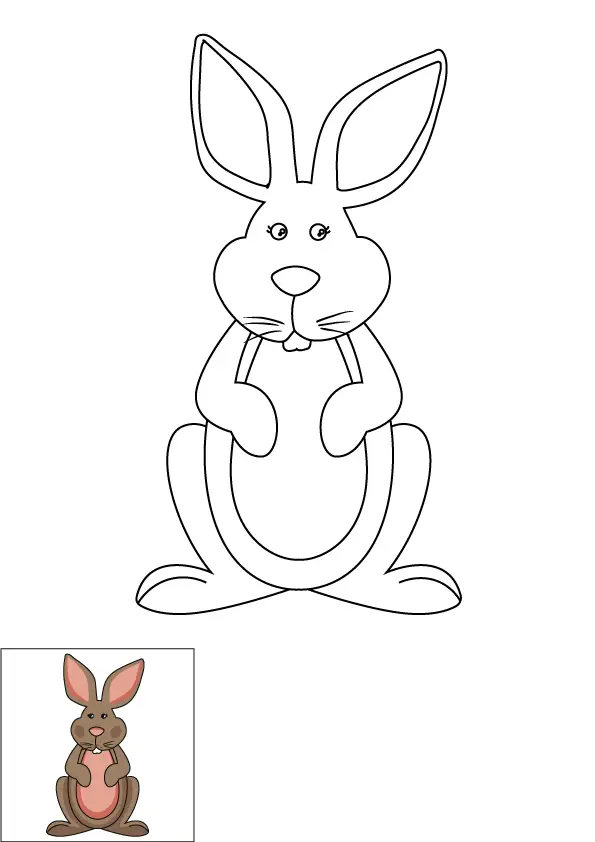 How to Draw A Rabbit Step by Step Printable Color