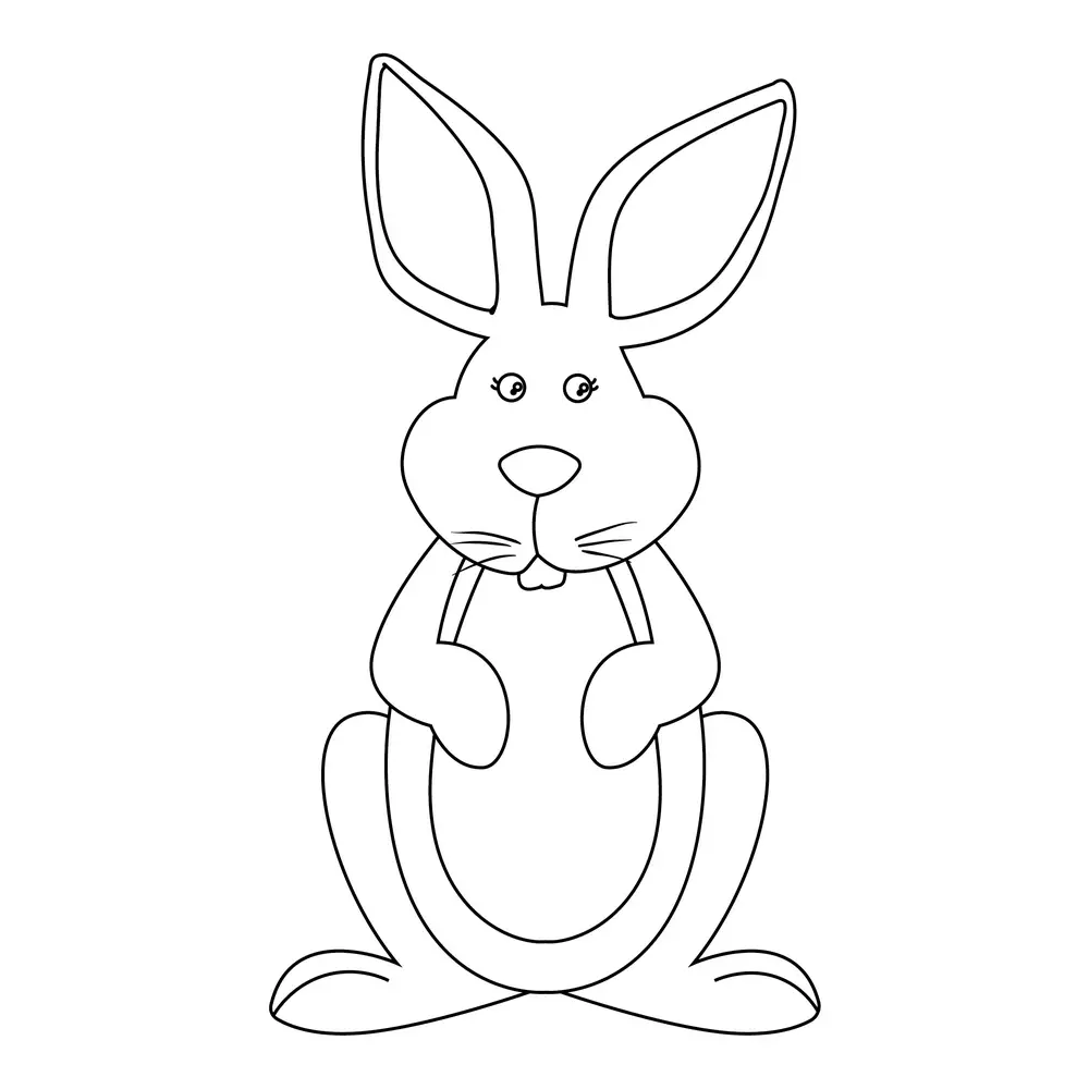 How to Draw A Rabbit Step by Step Step  9
