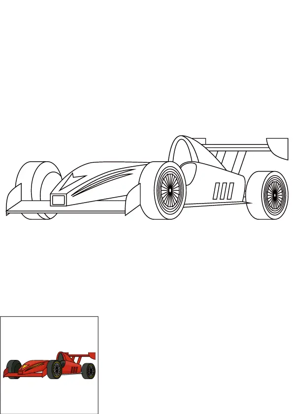 How to Draw A Race Car Step by Step Printable Color