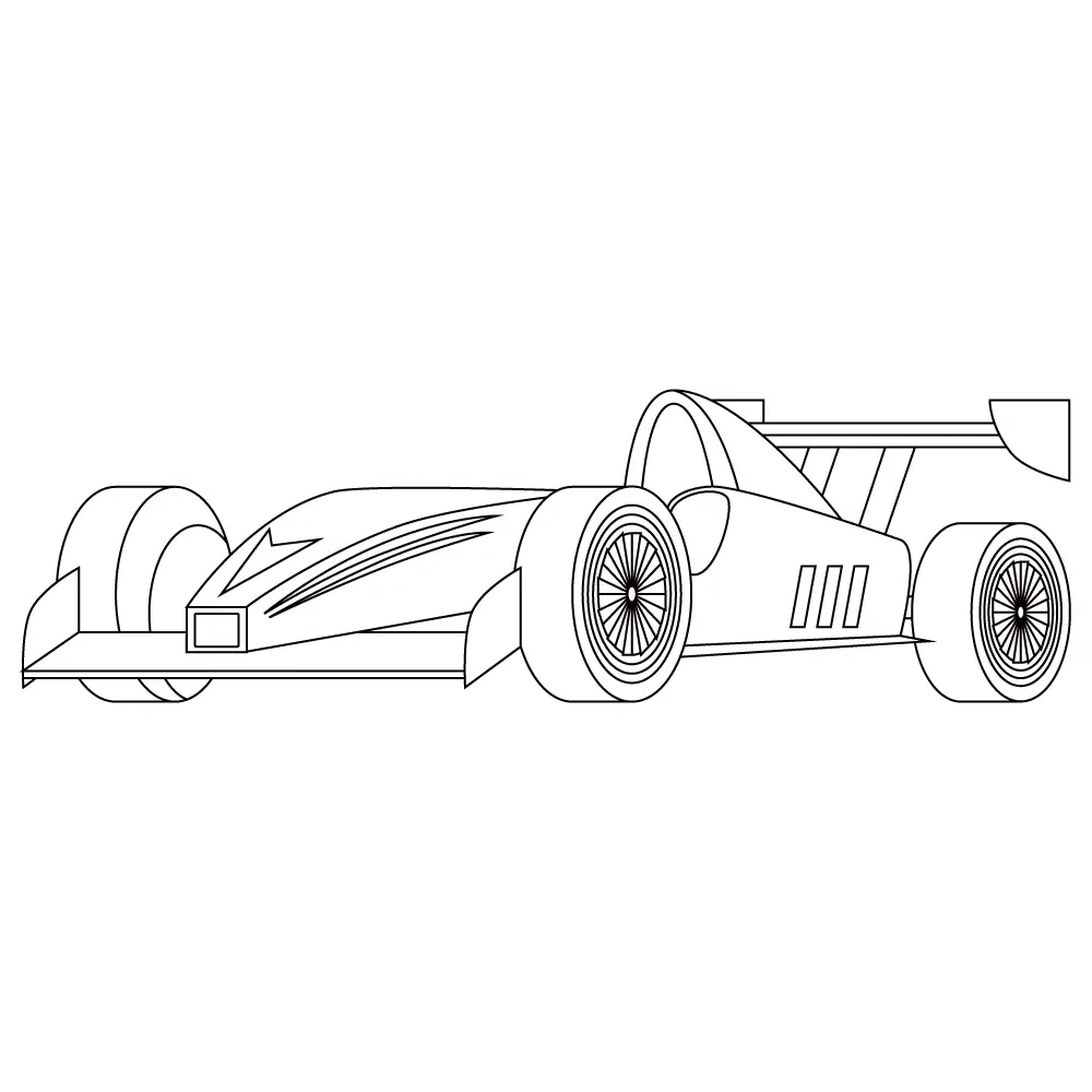 How to Draw A Race Car Step by Step Step  11