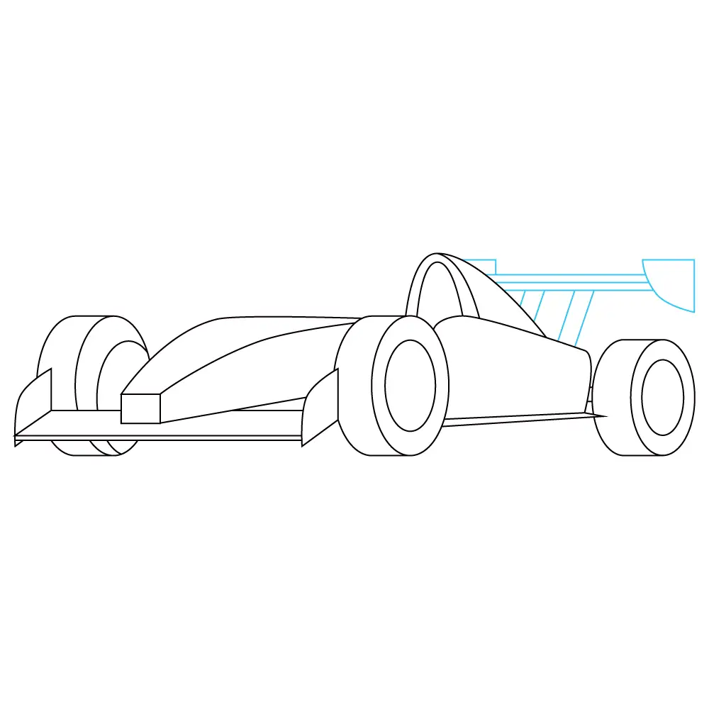 How to Draw A Race Car Step by Step Step  8