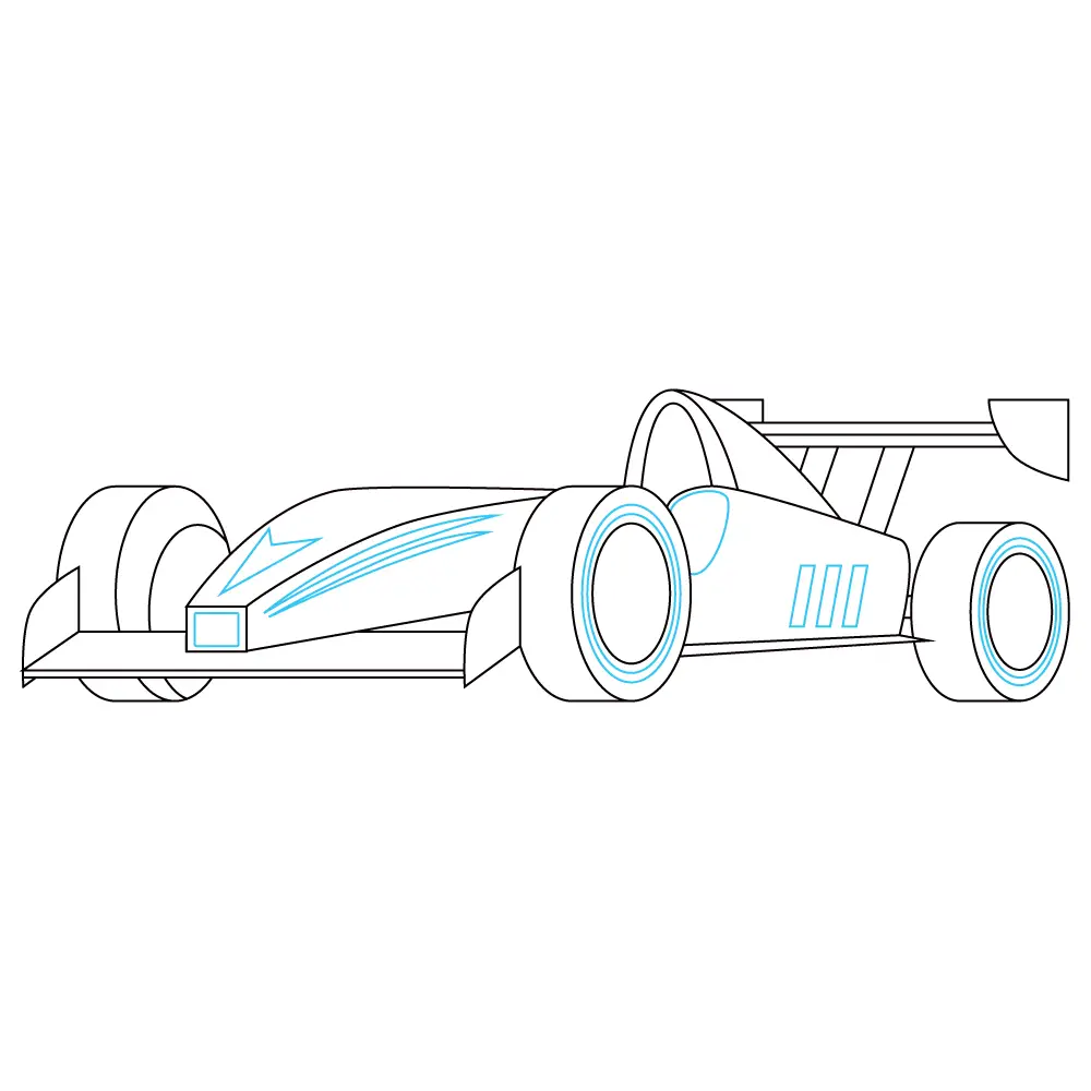 How to Draw A Race Car Step by Step Step  9