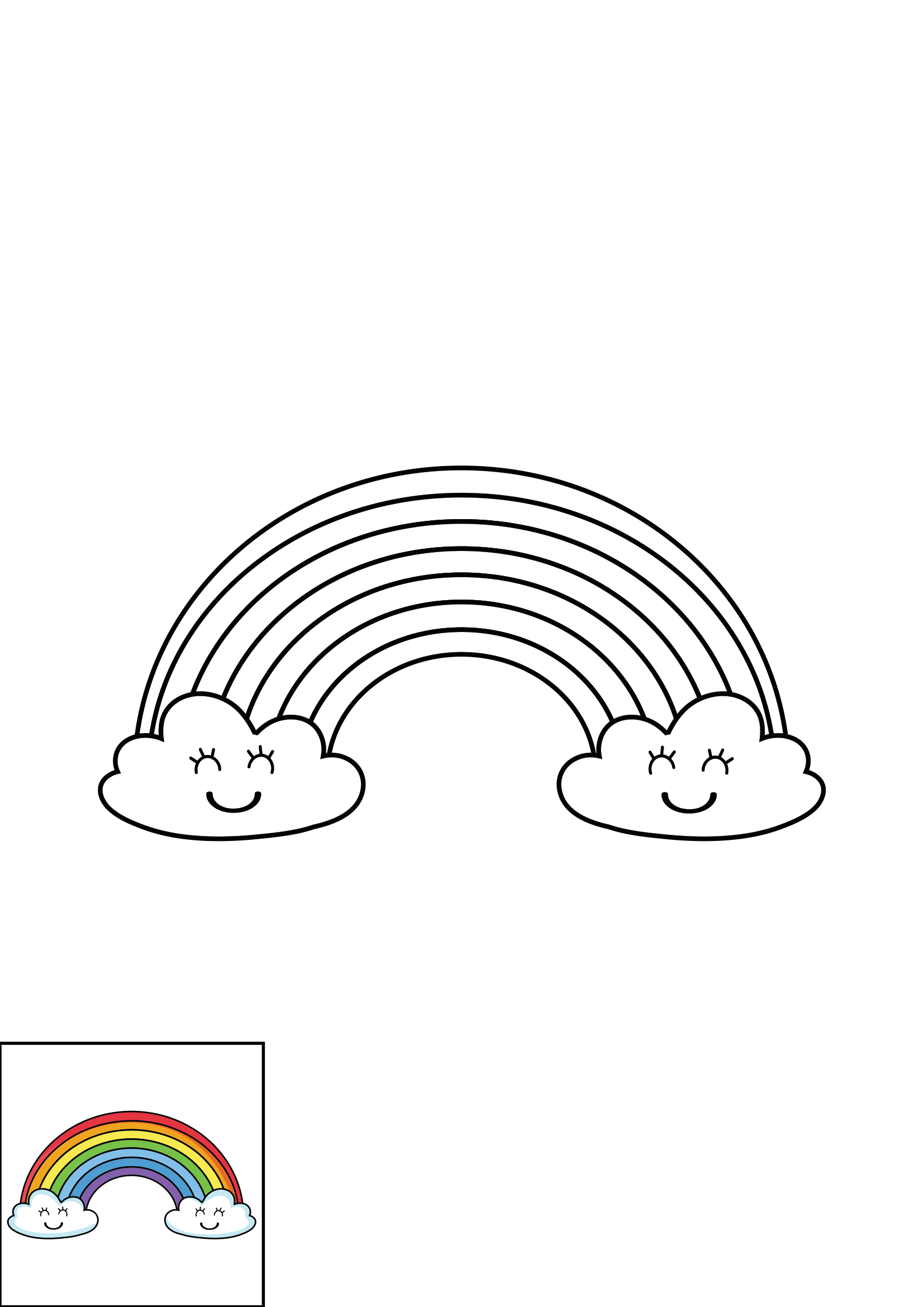 How to Draw A Rainbow Step by Step Printable Color