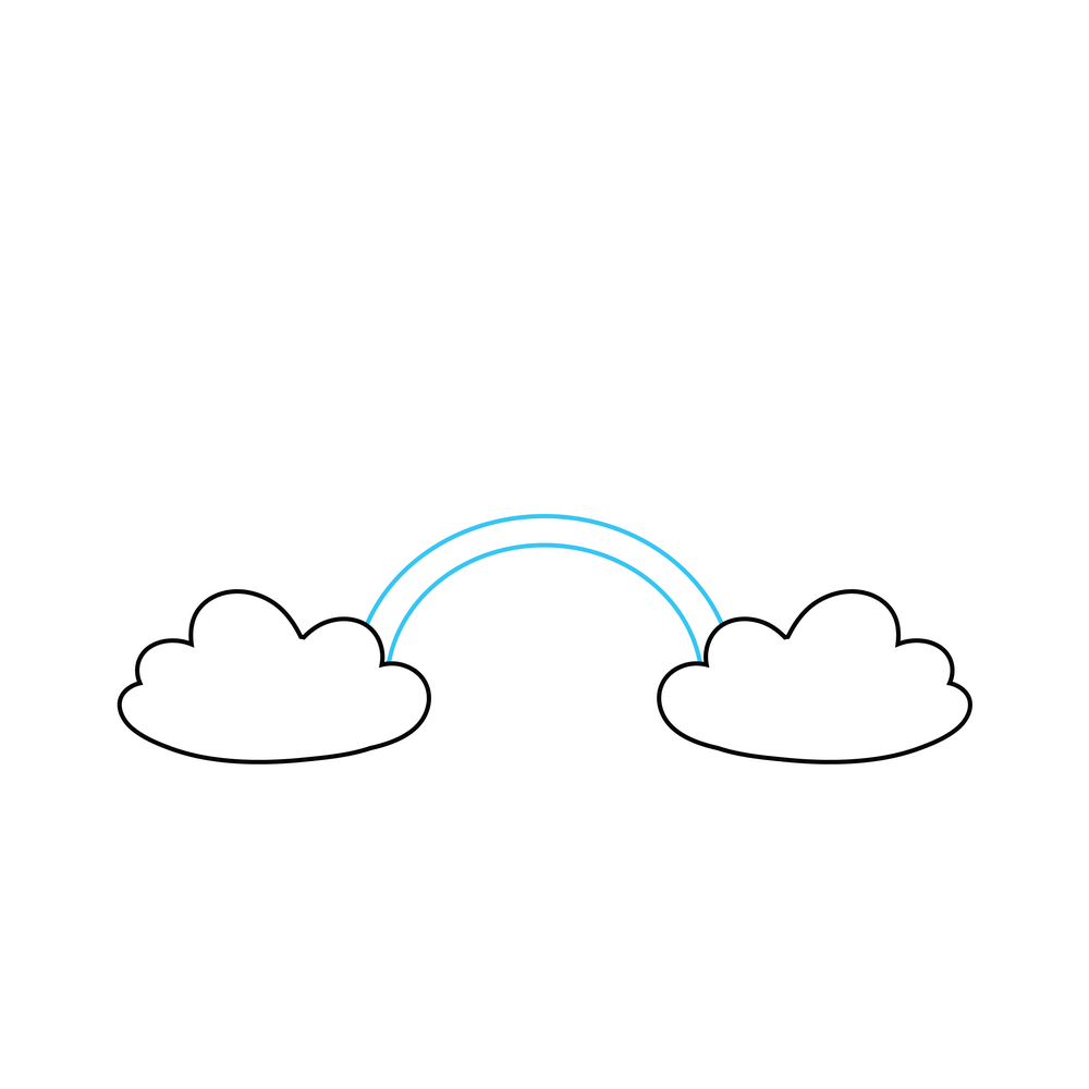 How to Draw A Rainbow Step by Step Step  3