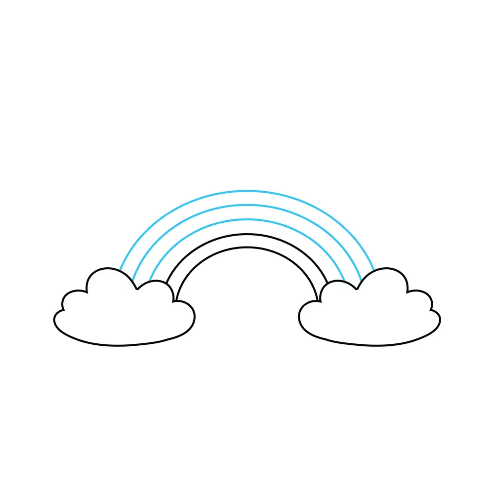 How to Draw A Rainbow Step by Step Step  4