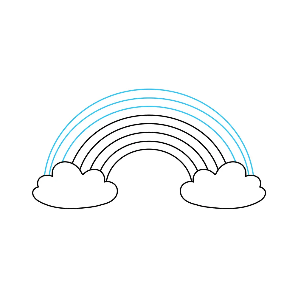 How to Draw A Rainbow Step by Step Step  5