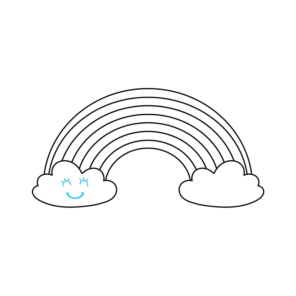 How to Draw A Rainbow Step by Step Step  6