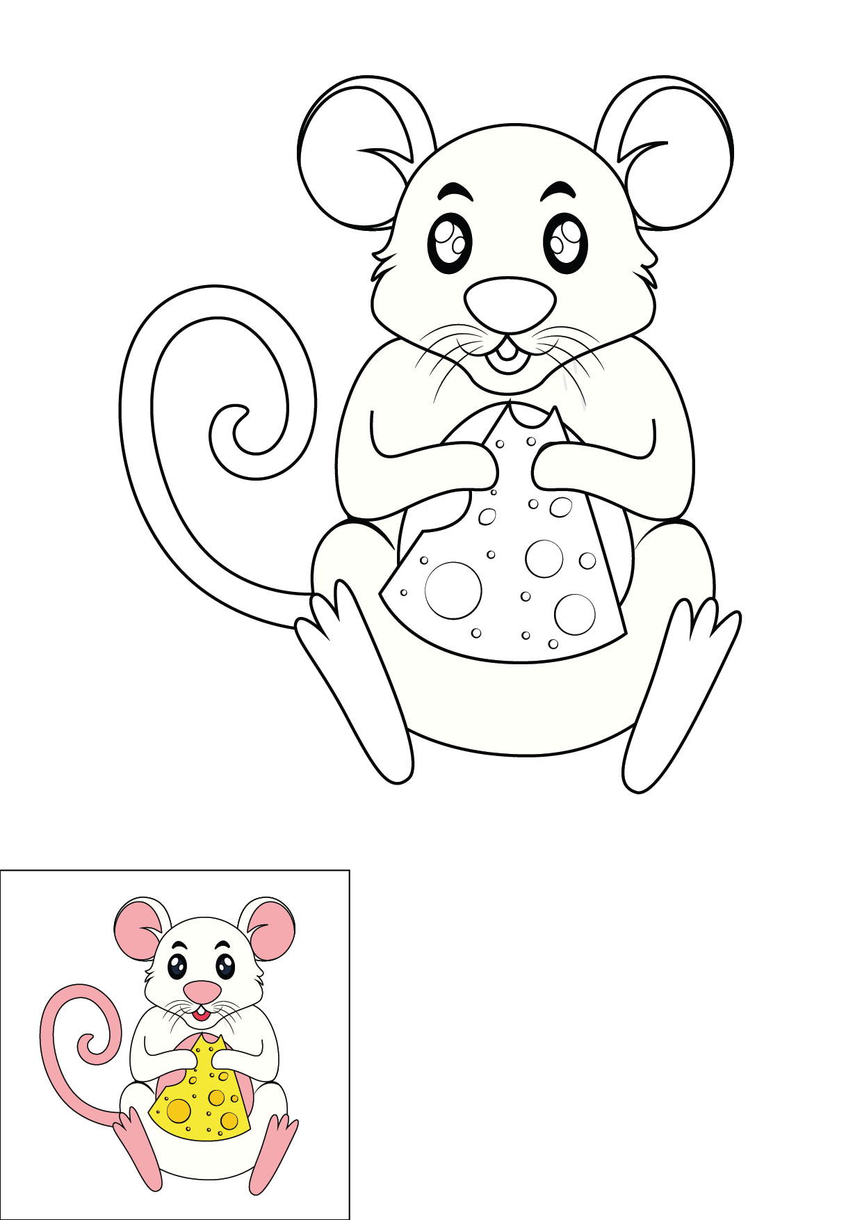 How to Draw A Rat Step by Step Printable Color