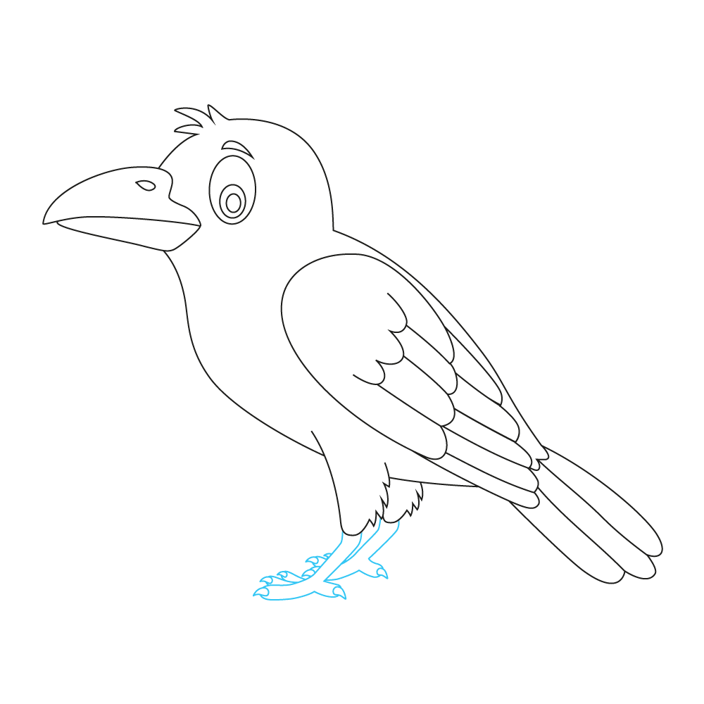 How to Draw A Raven Step by Step Step  9