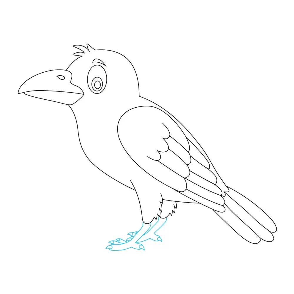 How to Draw A Raven Step by Step Step  9