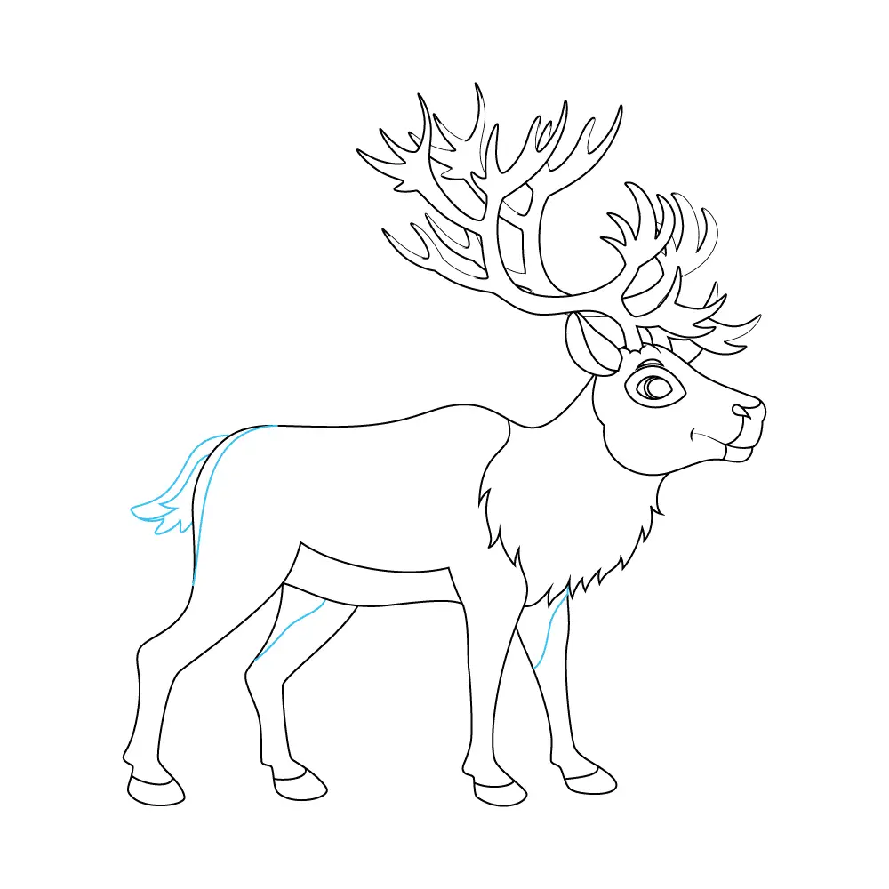How to Draw A Reindeer Step by Step Step  10