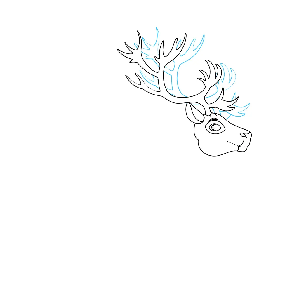 How to Draw A Reindeer Step by Step Step  5
