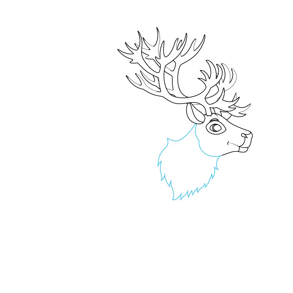 How to Draw A Reindeer Step by Step Step  6