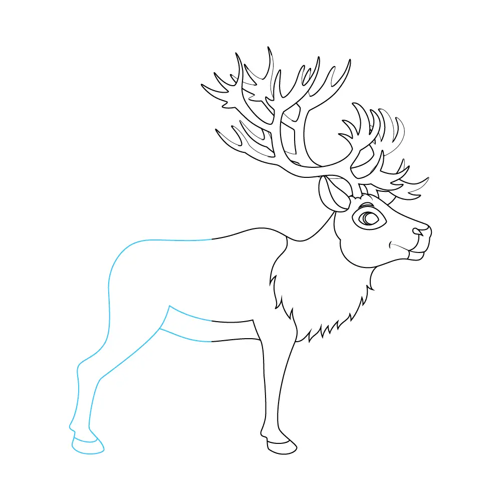 How to Draw A Reindeer Step by Step Step  8
