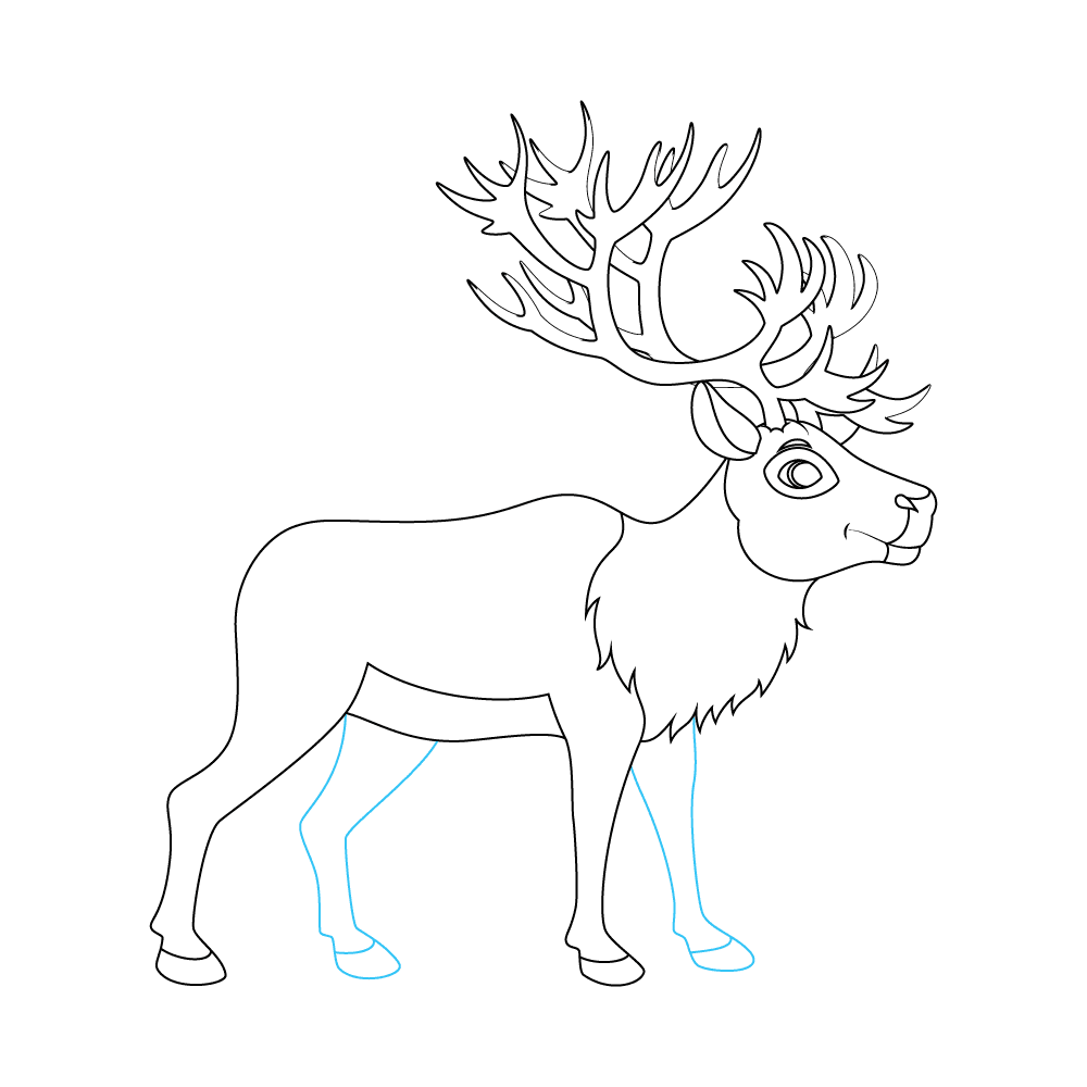 How to Draw A Reindeer Step by Step Step  9