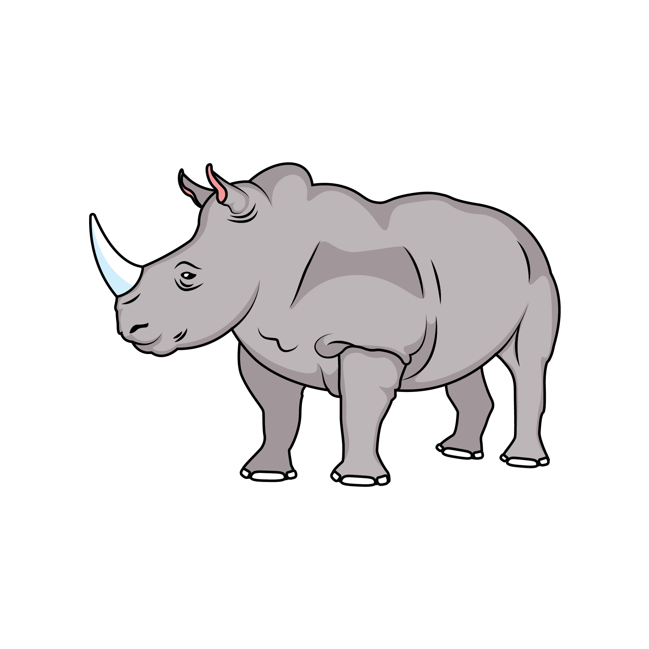 How to Draw A Rhino Step by Step Thumbnail