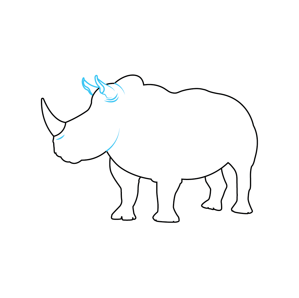 How to Draw A Rhino Step by Step Step  5