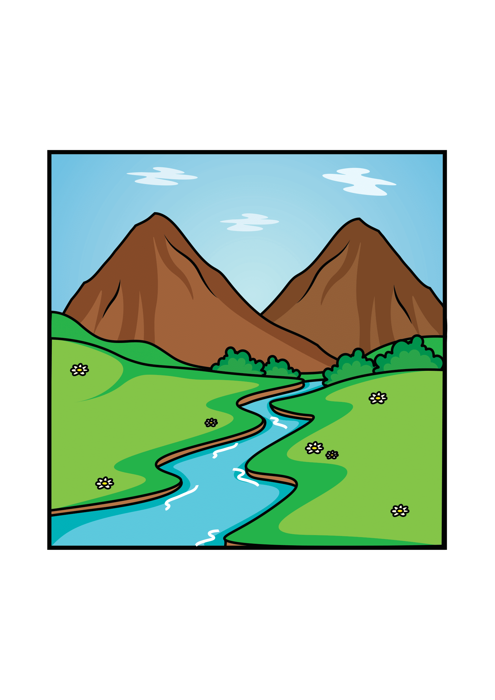 How to Draw A River Step by Step Printable