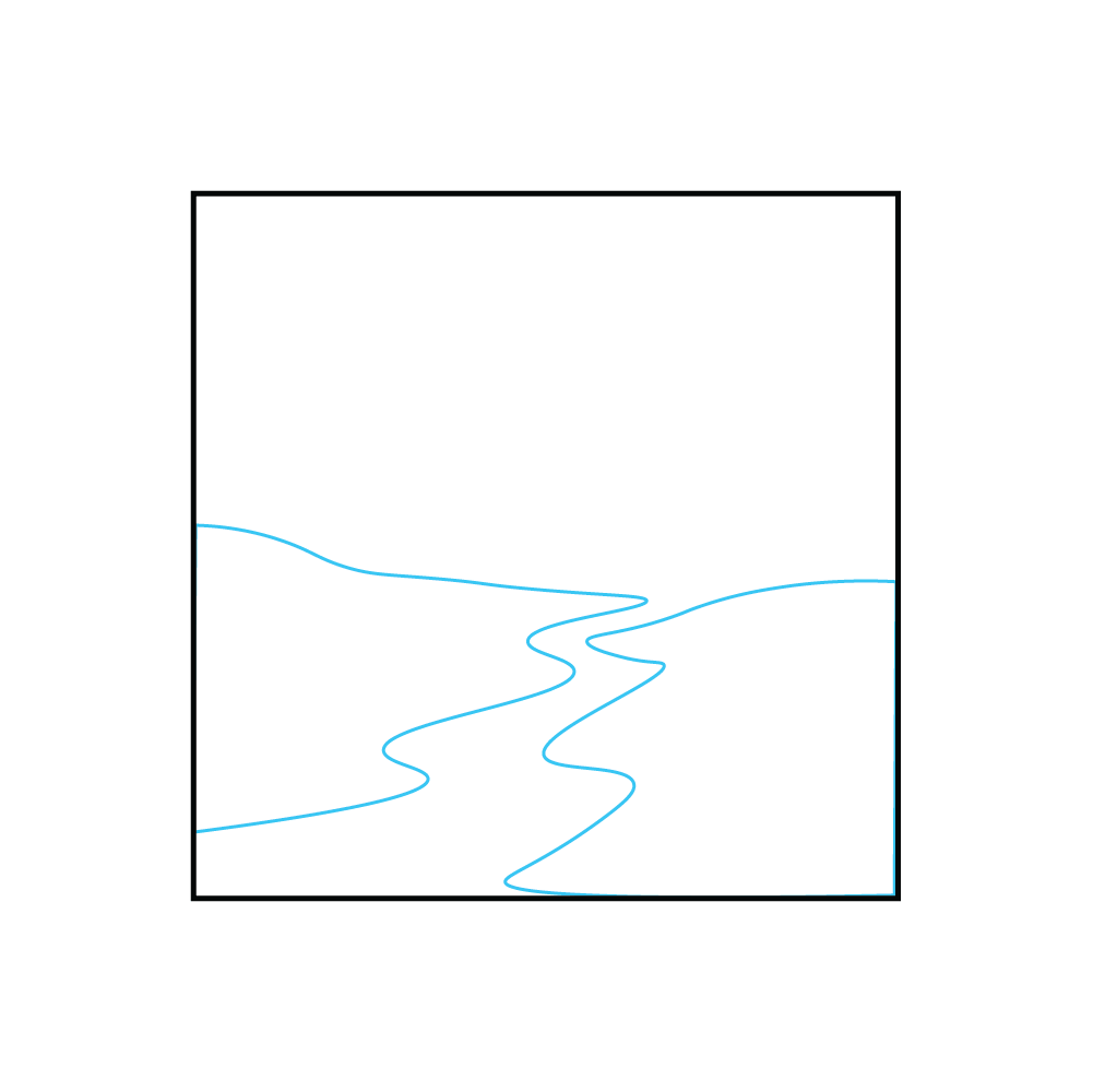 How to Draw A River Step by Step Step  2