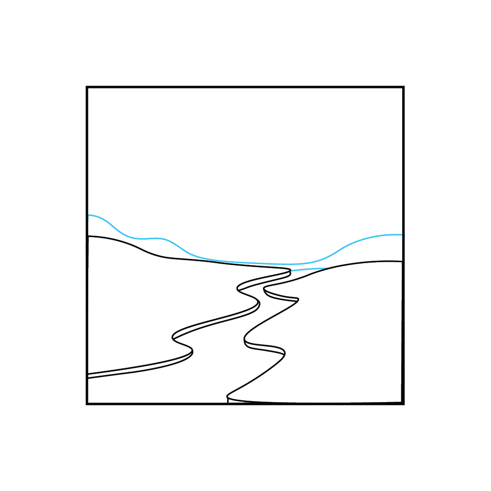 How to Draw A River Step by Step Step  4