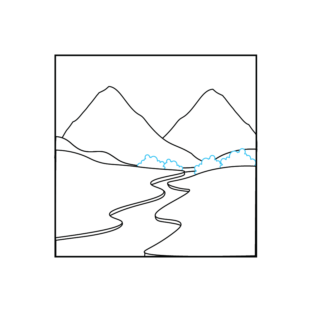 How to Draw A River Step by Step Step  6