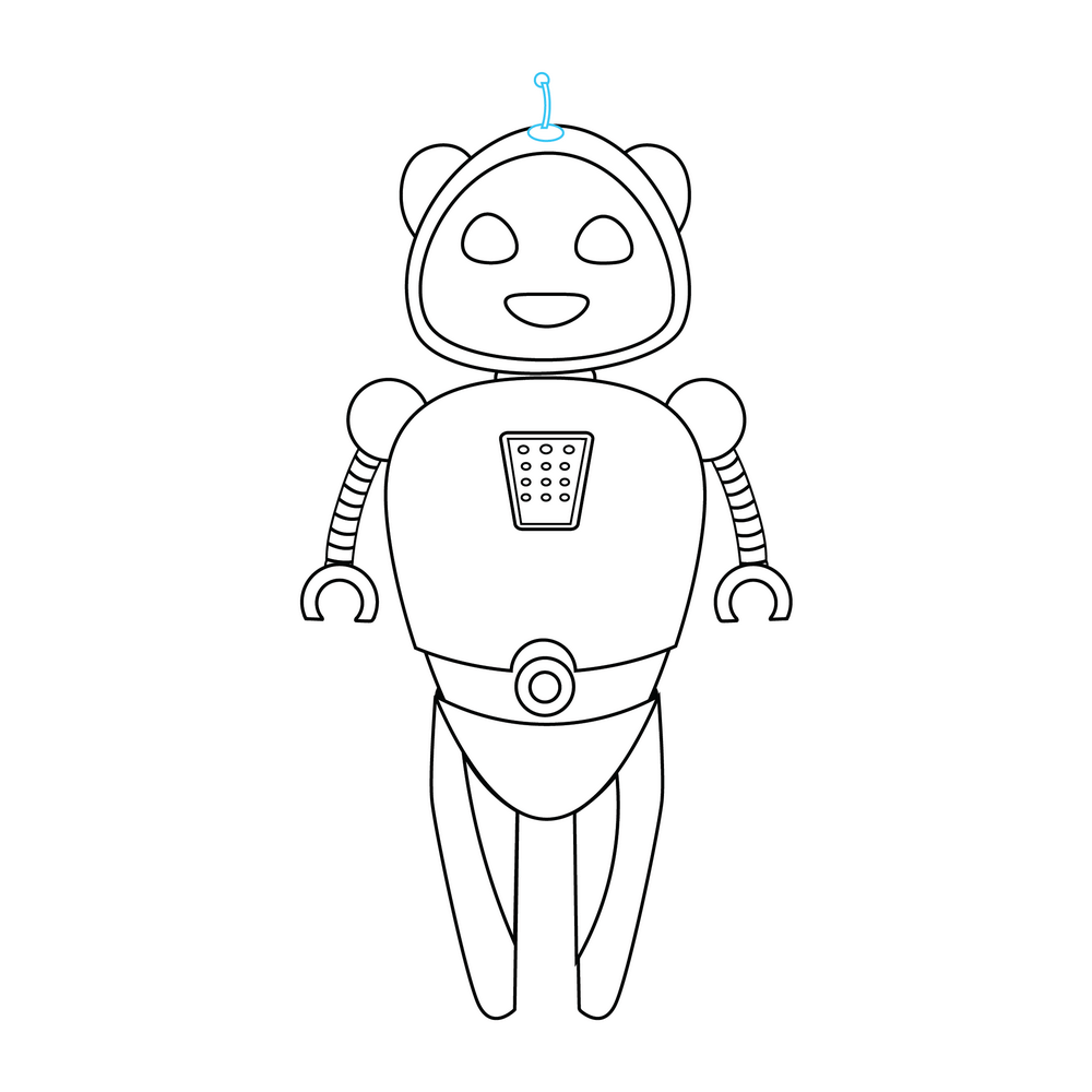 How to Draw A Robot Step by Step Step  8