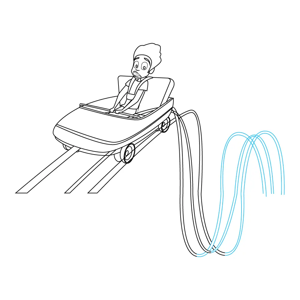 How to Draw A Roller Coaster Step by Step Step  10