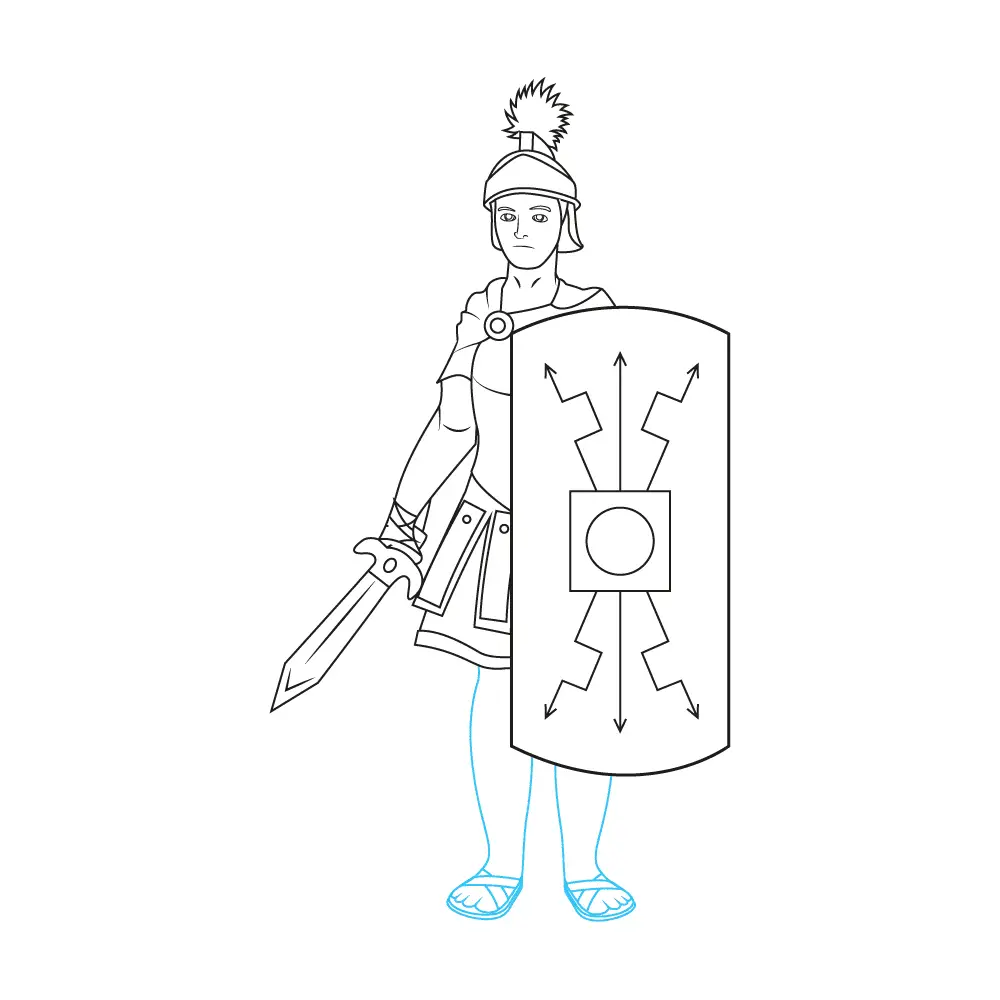 How to Draw A Roman Soldier Step by Step Step  10