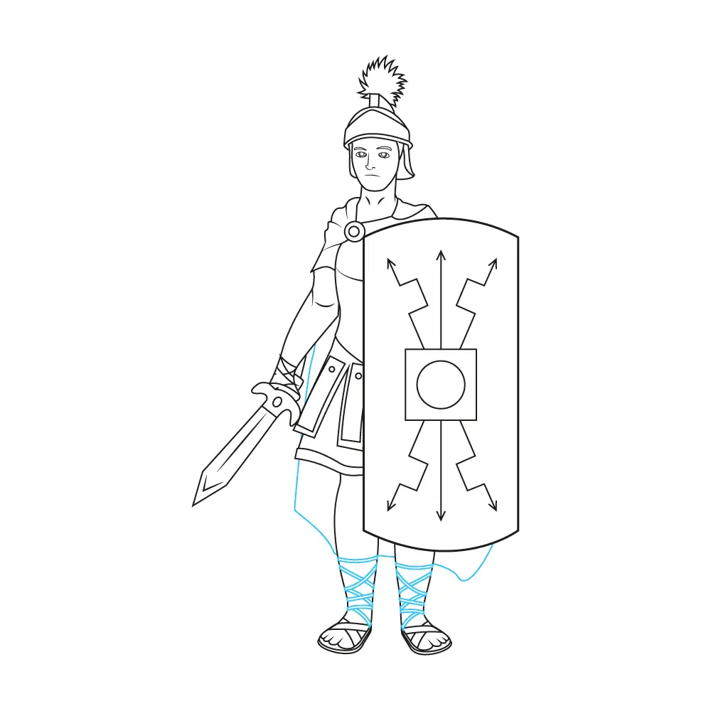 How to Draw A Roman Soldier Step by Step Step  11