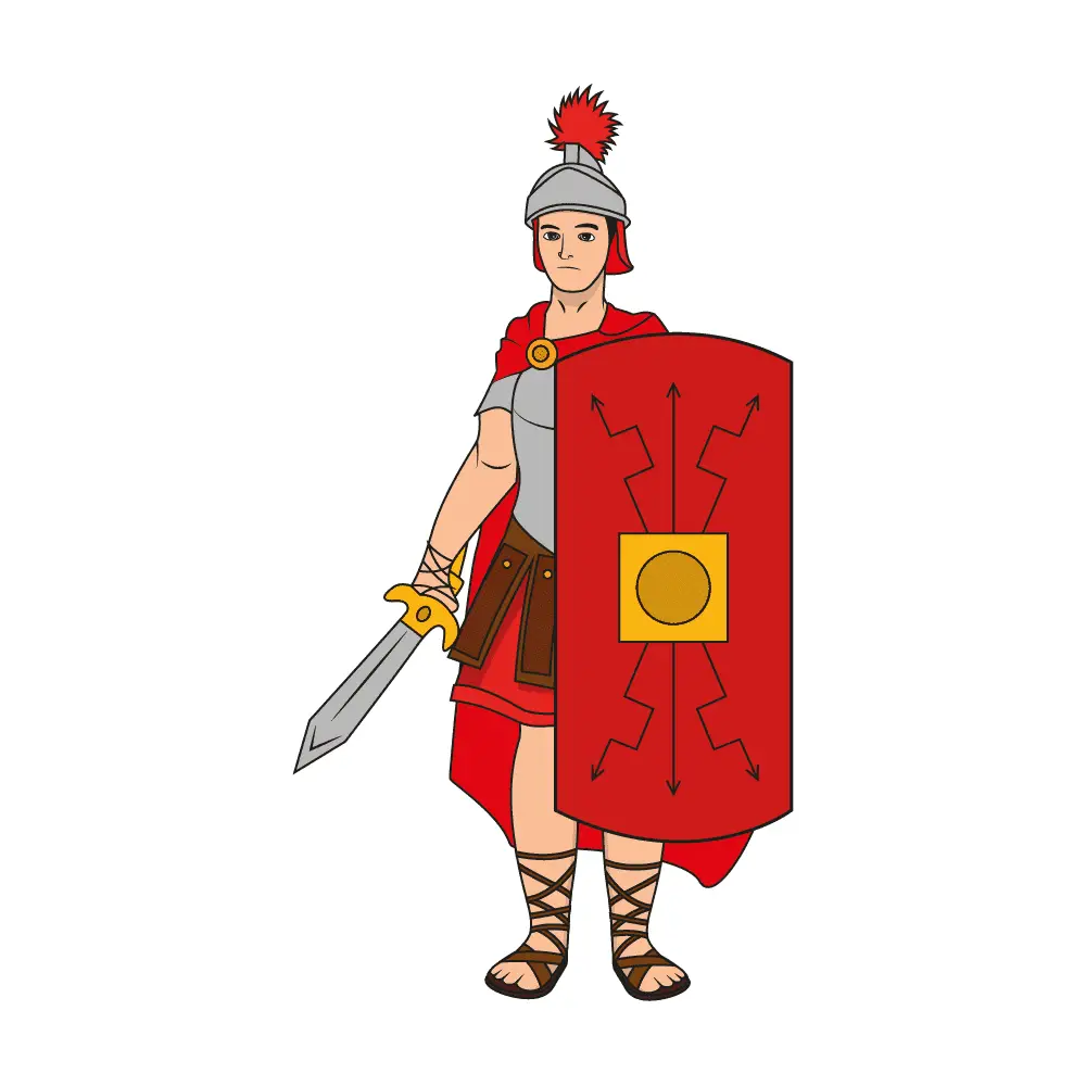 How to Draw A Roman Soldier Step by Step Step  13