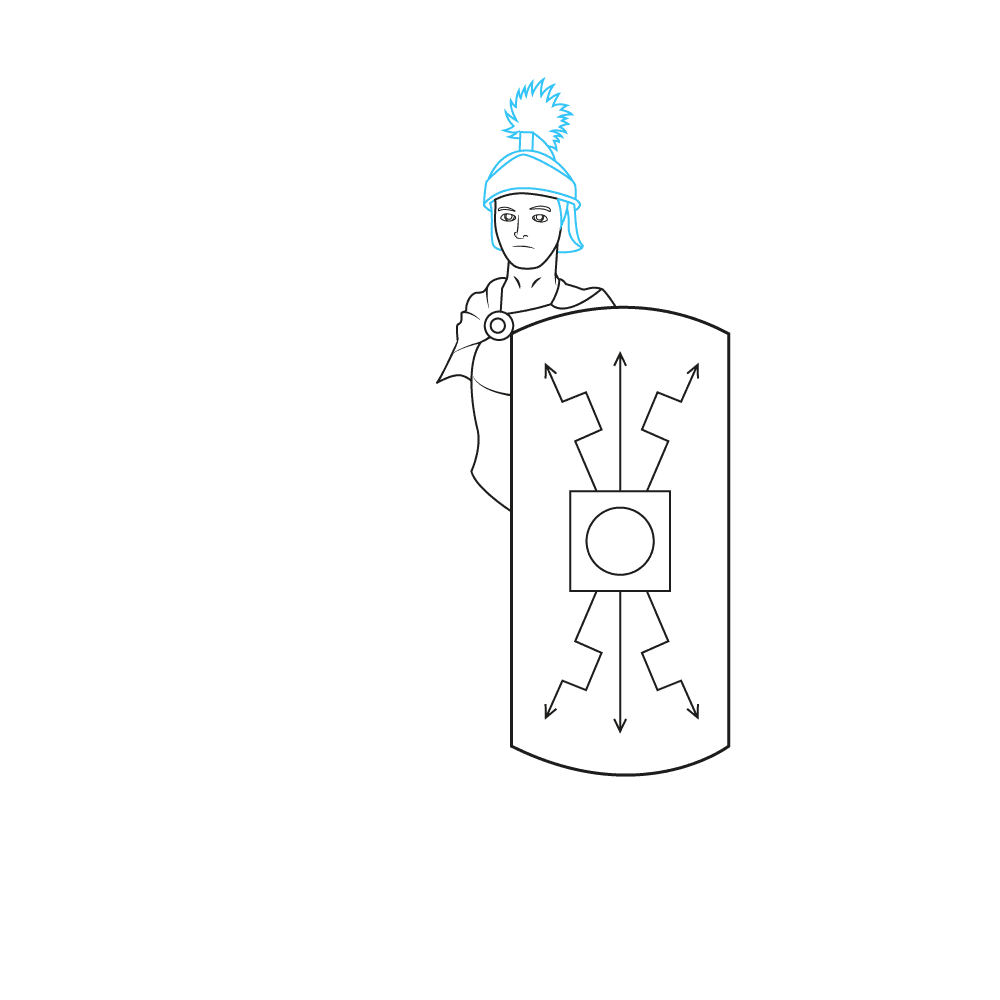 How to Draw A Roman Soldier Step by Step Step  6