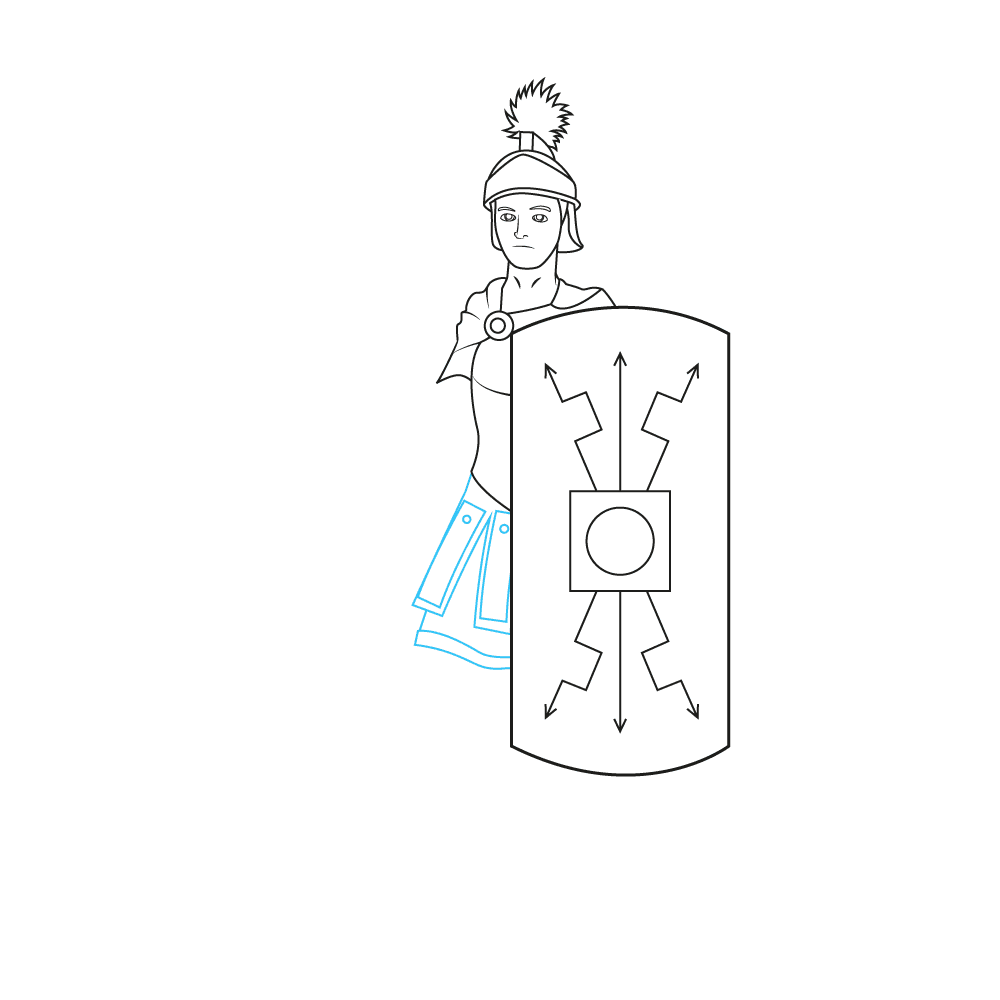 How to Draw A Roman Soldier Step by Step Step  7