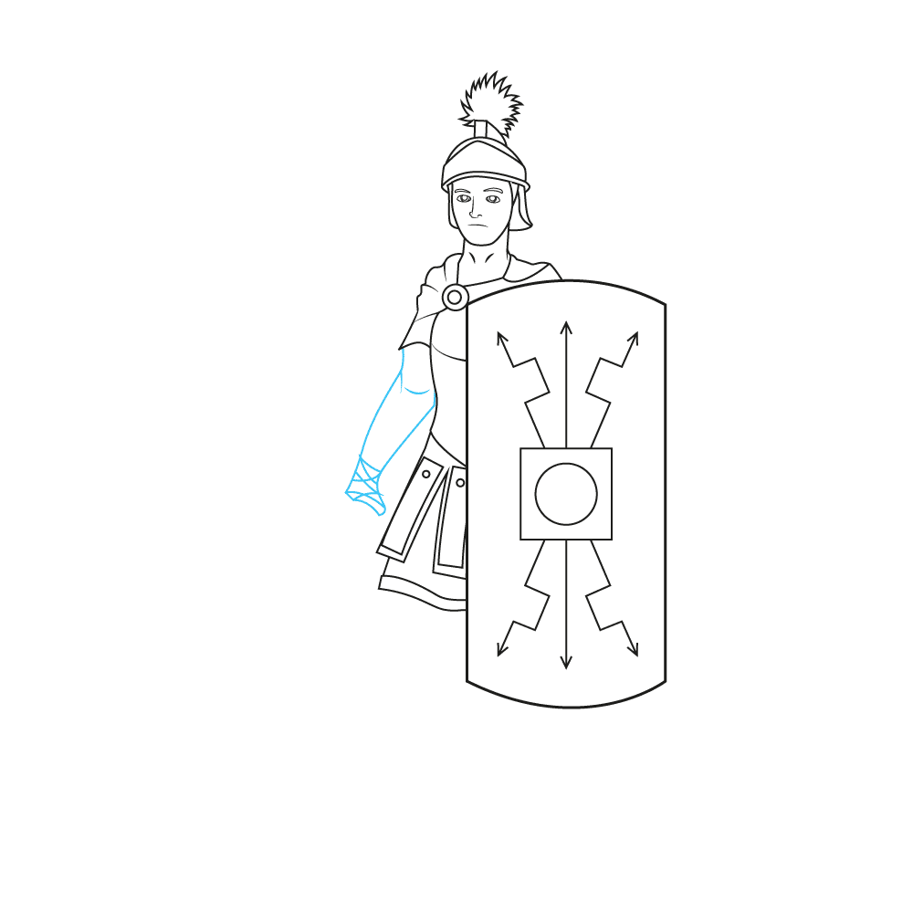 How to Draw A Roman Soldier Step by Step Step  8