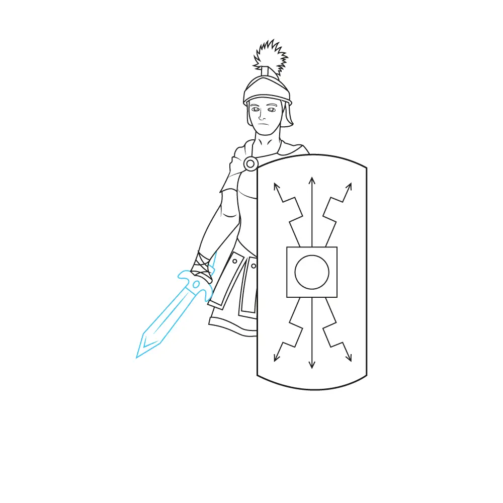 How to Draw A Roman Soldier Step by Step Step  9