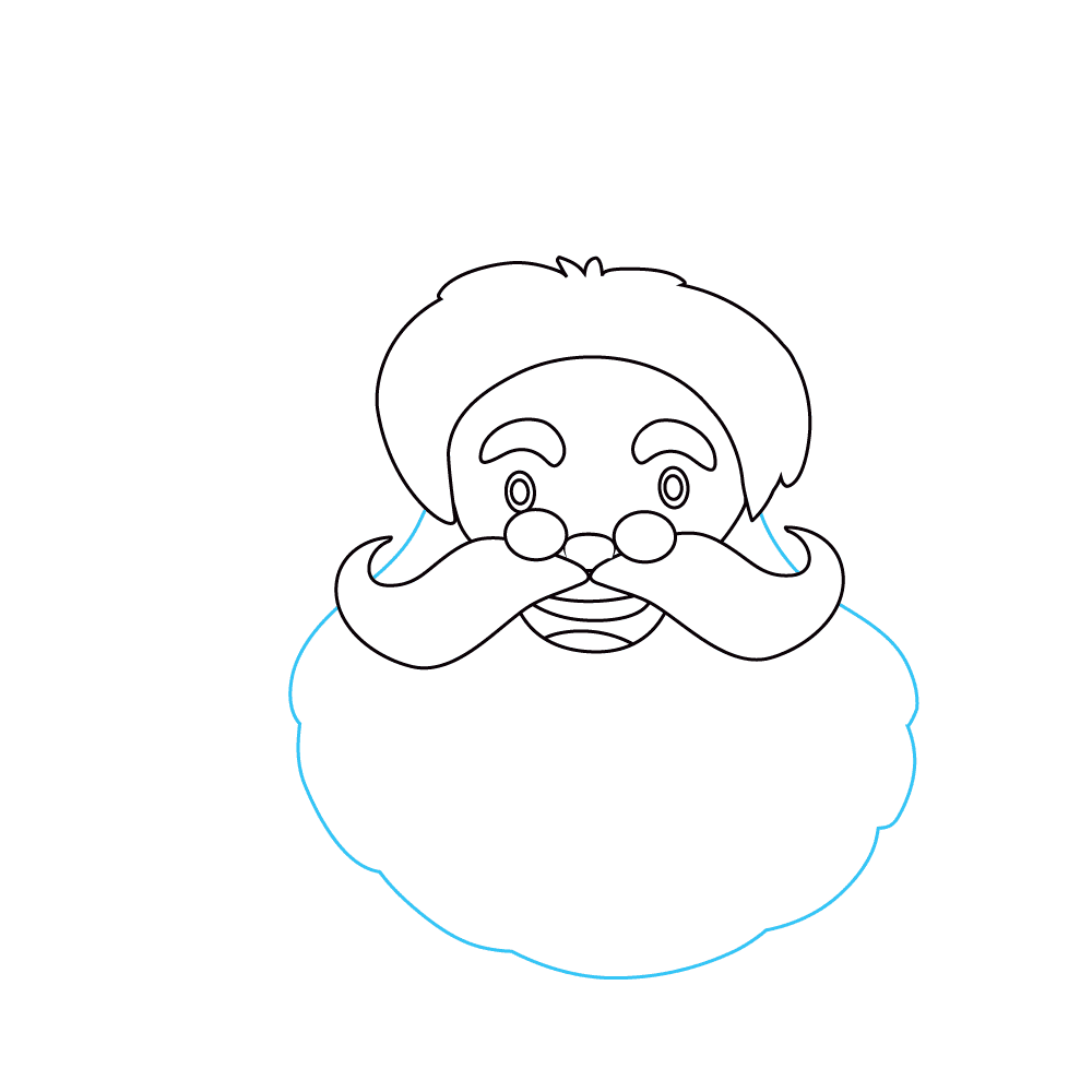 How to Draw A Santa Face Step by Step Step  7