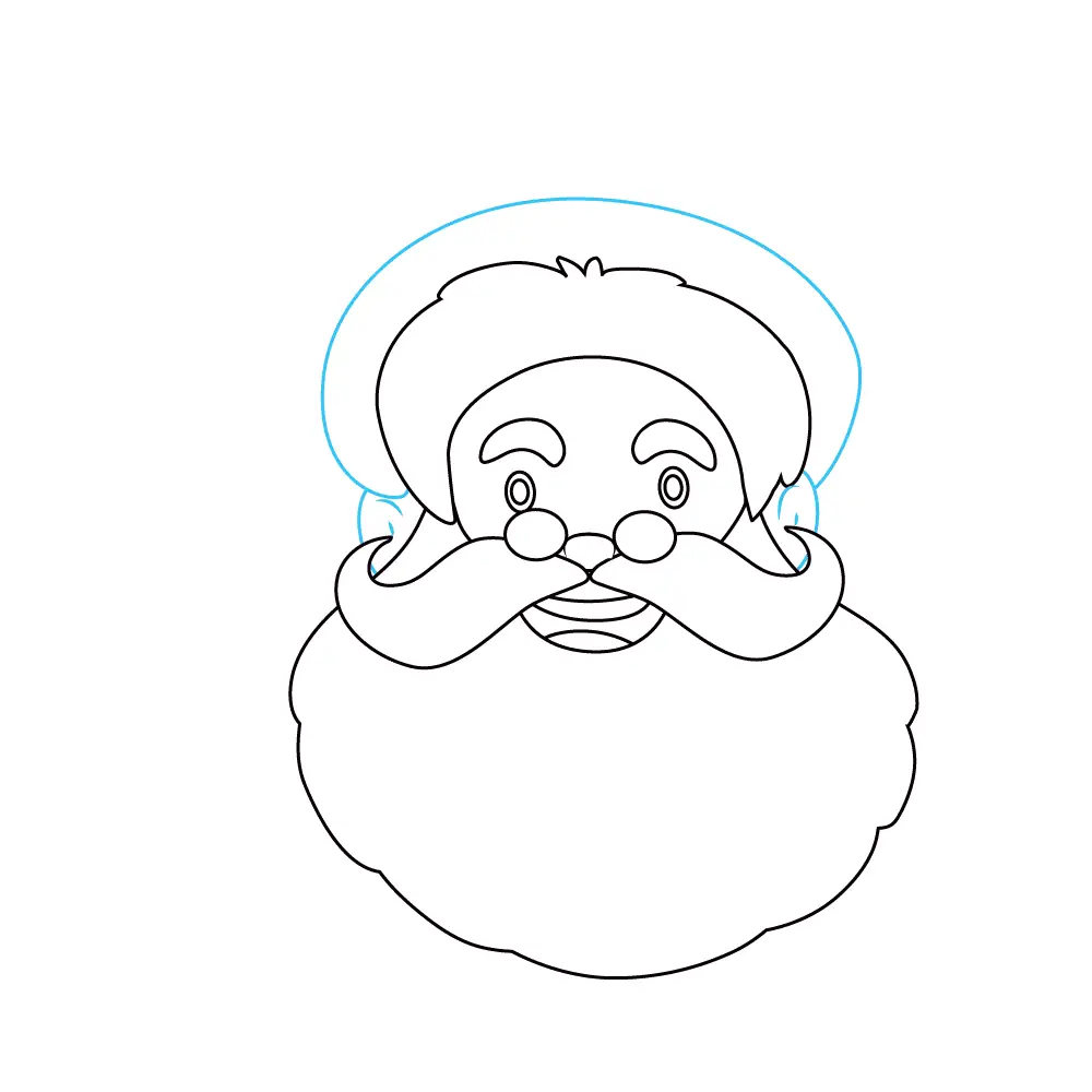How to Draw A Santa Face Step by Step Step  8