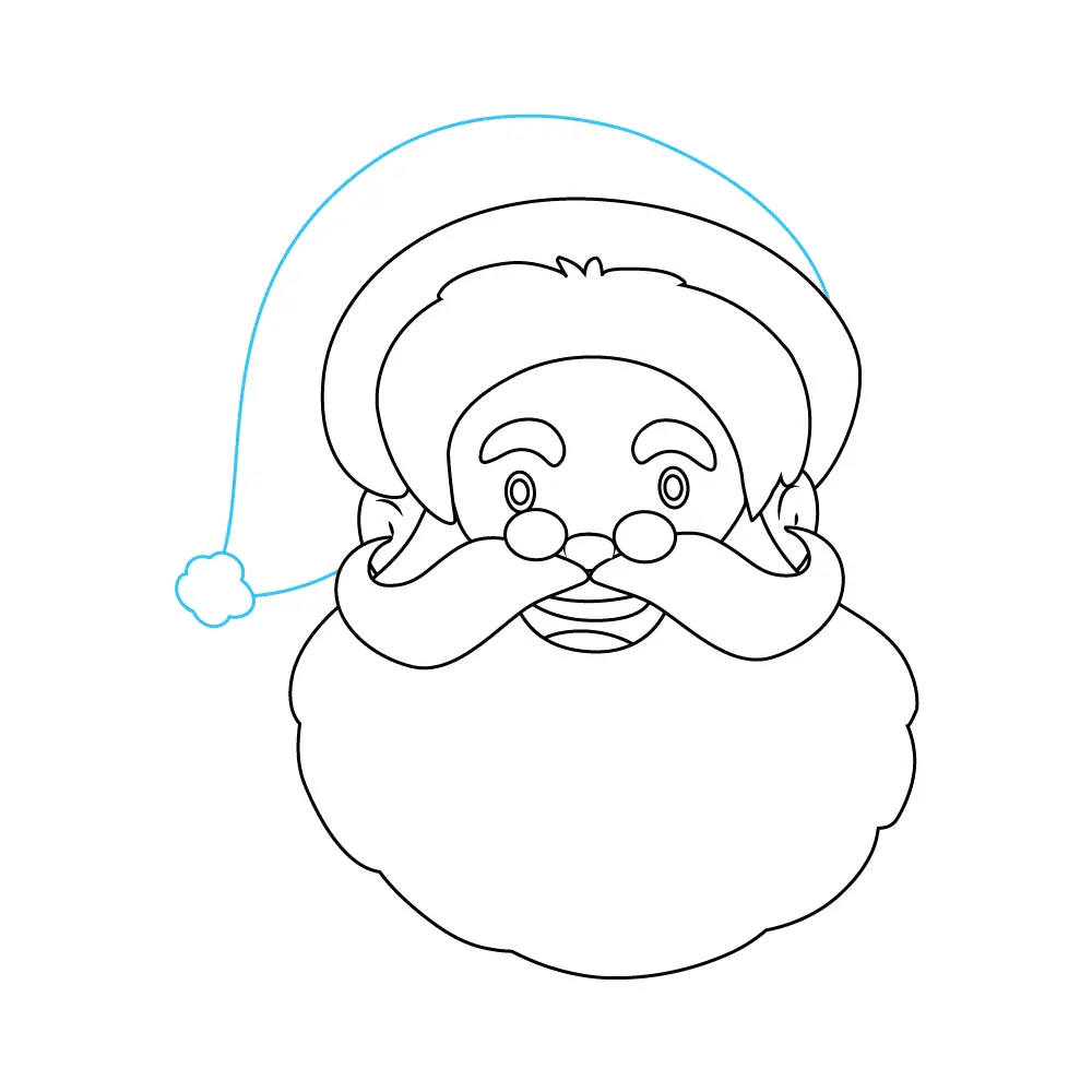 How to Draw A Santa Face Step by Step Step  9