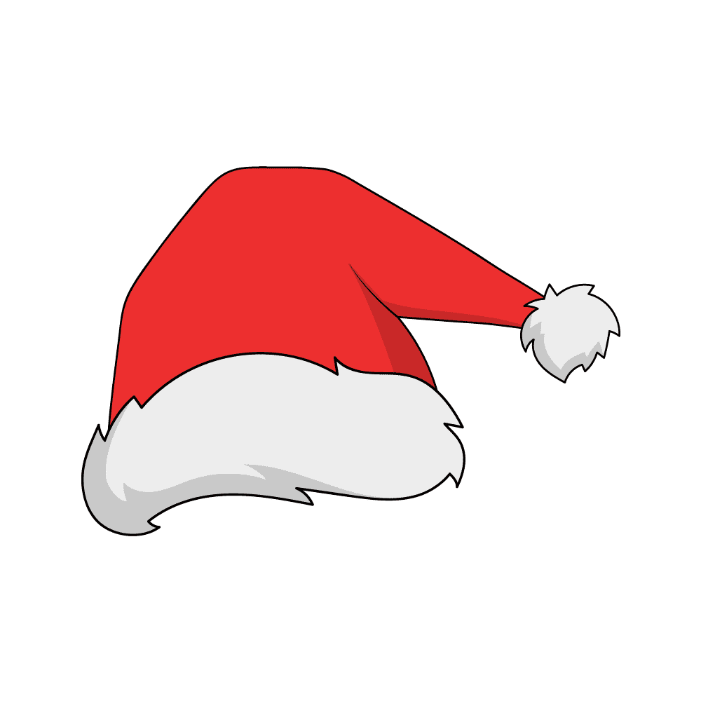 How to Draw A Santa Hat Step by Step Step  9